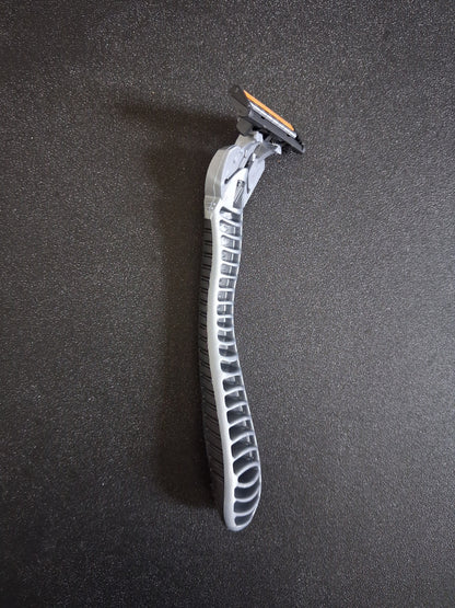 Reusable Razor Handle + Triple 6-Layer Stainless Steel Blades