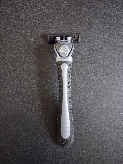 Reusable Razor Handle + Triple 6-Layer Stainless Steel Blades