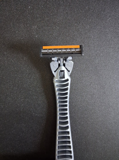 Reusable Razor Handle + Triple 6-Layer Stainless Steel Blades