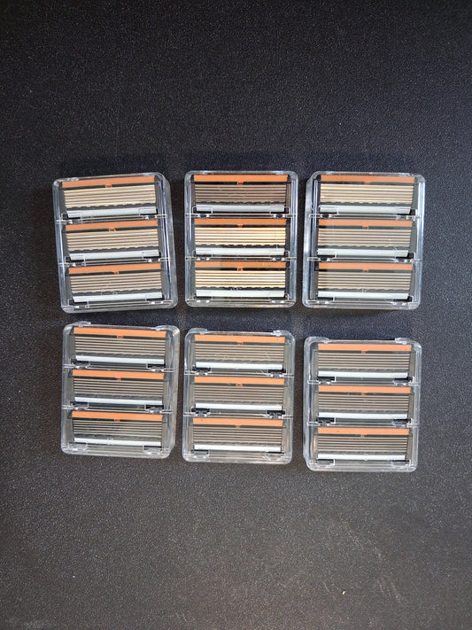 6 Replacement Cartridges for Premium Stainless Steel Razor